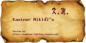 Kastner Miklós névjegykártya